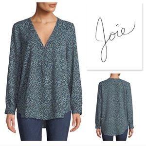 Joir Daryn wooden green Top blouse tunic Size L